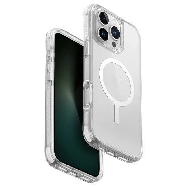 UNIQ dėklas Combat Luminous Apple iPhone 16 Pro 6.3" Magclick Charging baltos spalvos