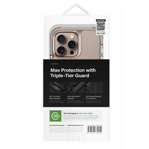 UNIQ dėklas Combat Apple iPhone 16 Pro Max 6.9" Magclick Charging geltonos spalvos