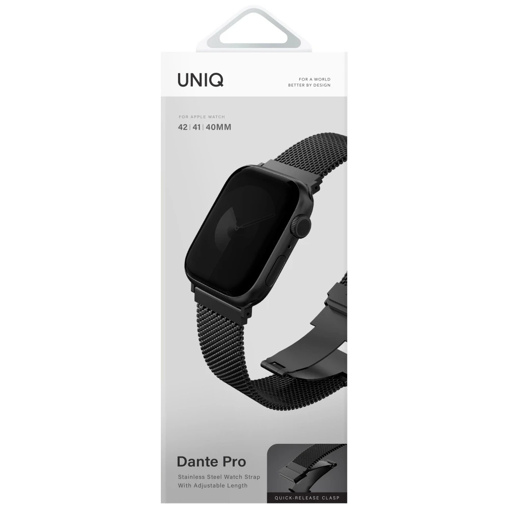 apyrankė UNIQ Dante Pro for Apple Watch 42/41/40mm Stainless Steel graphite juodos spalvos