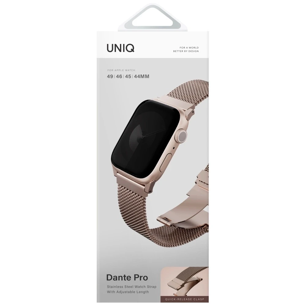 Apyrankė UNIQ Dante Pro Apple Watch 49/46/45/44mm Stainless Steel metallic rose