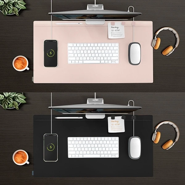 UNIQ Hagen Double-Sided Magnetic Desk kilimėlis juodos spalvos-Mėlyna/Midnight juodos spalvos-Washed Mėlyna