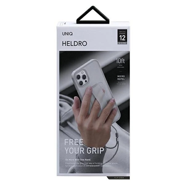 UNIQ dėklas telefonui Heldro Apple iPhone 12/12 Pro 6.1" baltos spalvos frost Antimicrobial