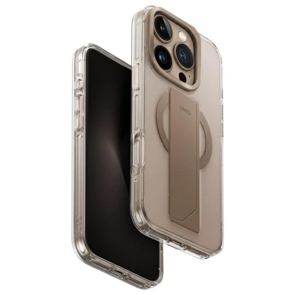 UNIQ Heldro Max Apple iPhone 16 Pro 6.3″ Magclick Charging dėklas auksinis taupe auksinis