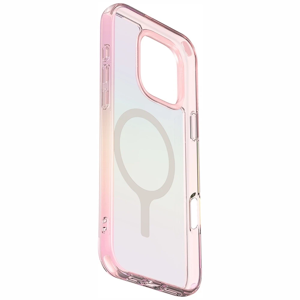 Dėklas Uniq Iridescia Magclick Charging Case for iPhone 16 Pro Max - Rožinė