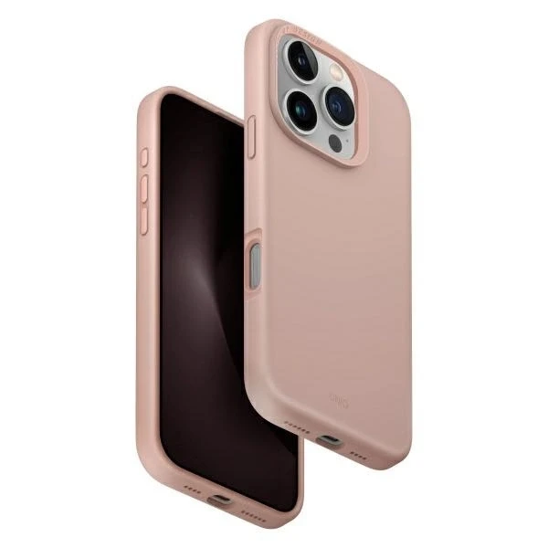 UNIQ dėklas Lino Hue Apple iPhone 16 Pro 6.3"Magclick Charging rožinės spalvos