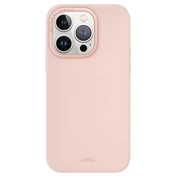 UNIQ dėklas Lino Hue Apple iPhone 15 Pro 6.1″ Magclick Charging blush rožinės spalvos