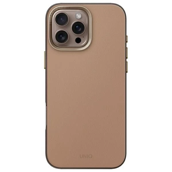 UNIQ dėklas Lyden DS Apple iPhone 16 Pro Max 6.9″ Magclick Charging rudos spalvos-flint pilkos spalvos