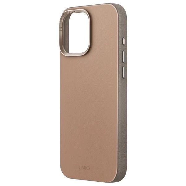 UNIQ dėklas Lyden DS Apple iPhone 16 Pro Max 6.9″ Magclick Charging rudos spalvos-flint pilkos spalvos