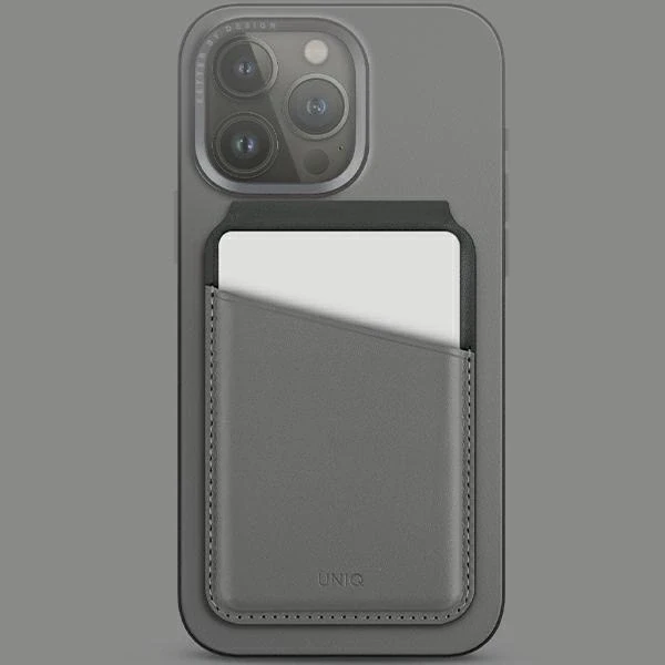 Dėklas UNIQ Lyden DS magnetic wallet RFIDi phone stand pilkos spalvos-juodos spalvos/charcoal pilkos spalvos-juodos spalvos