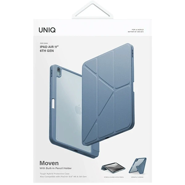 UNIQ Moven Apple iPad Air 11″ Dėklas (2024) mėlynas/stone mėlynas