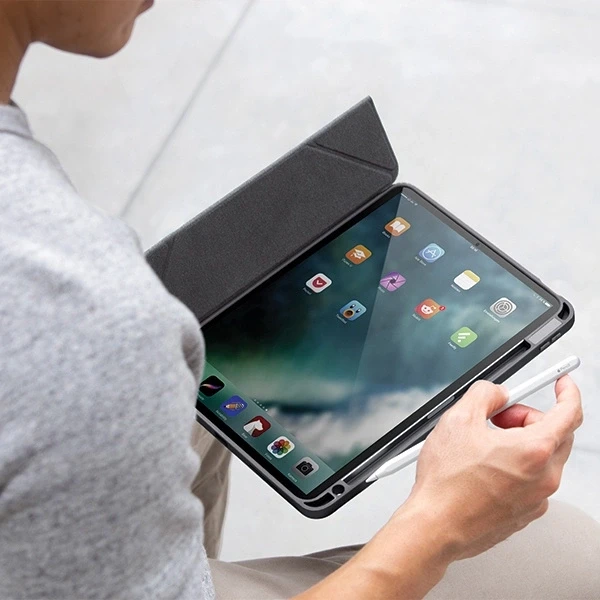 UNIQ Dėklas Moven Apple iPad Air 13″ (2024/2025) mėlynas/stone mėlynas