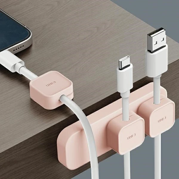 UNIQ Pod Mag magnetinė kabelių tvarkyklė + bazė pilkos spalvos