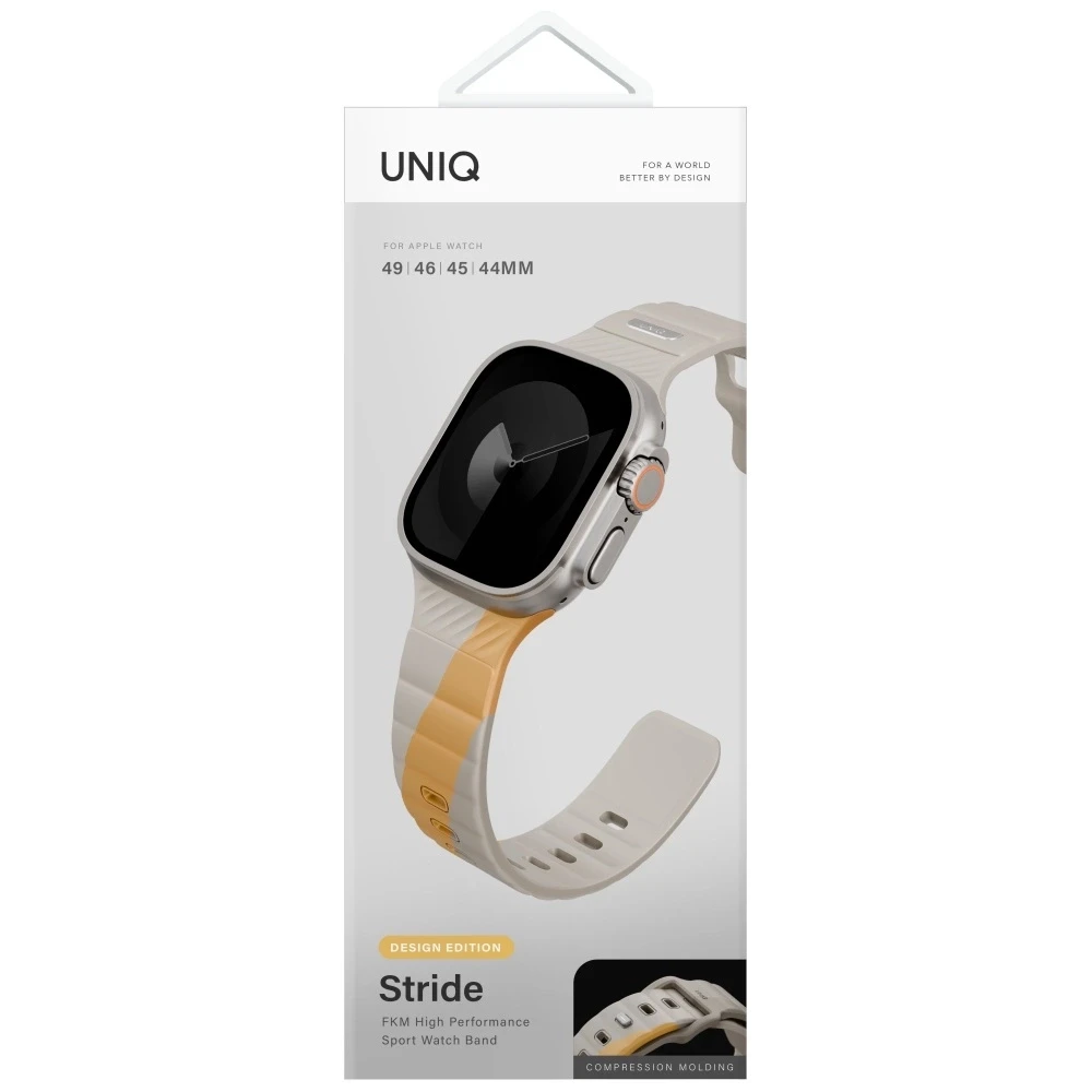 Apyrankė UNIQ Stride De Rubber Apple Watch 49/46/45/44mm, smėlio spalvos
