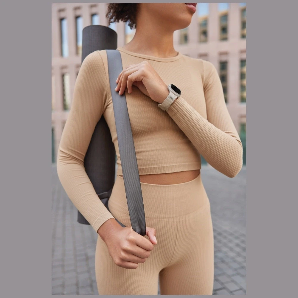 Apyrankė UNIQ Stride De Rubber Apple Watch 49/46/45/44mm, smėlio spalvos