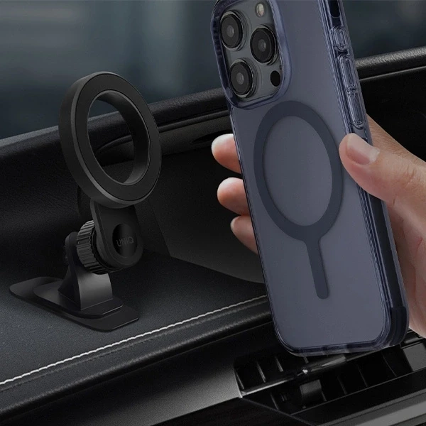 UNIQ magnetic holder Trelix Car Dash Mount midnight juodos spalvos