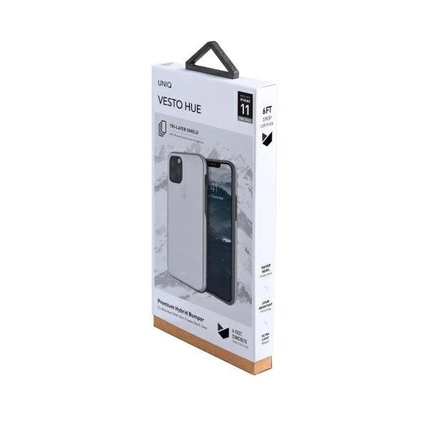 UNIQ dėklas Vesto Hue Apple iPhone 11 Pro Max sidabro spalvos