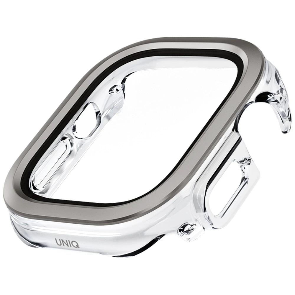 Dėklas UNIQ Voute for Apple Watch Ultra 49mm tempered glass sidabrinis