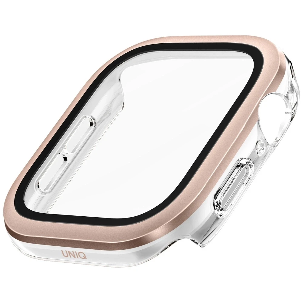 Dėklas UNIQ Voute for Apple Watch Series 10 / 11 46mm tempered glass rose auksinis