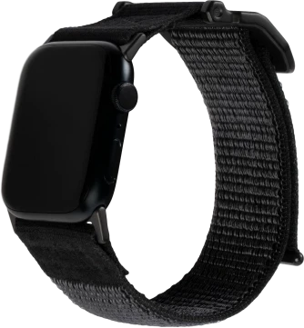 Urban Armor Gear UAG ACTIVE – UNIVERSALUS NAILONINIS DIRŽELĖLIS APPLE WATCH 49MM/45MM/44MM/42MM (APPLE WATCH SERIJA: 1-3 R.42, 4-8, SE, ULTRA R.45) (GRAFITAS)
