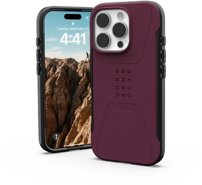 Urban Armor Gear UAG Civilian Magsafe Apple iPhone 16 Pro - dėklas telefonui raudonos spalvos