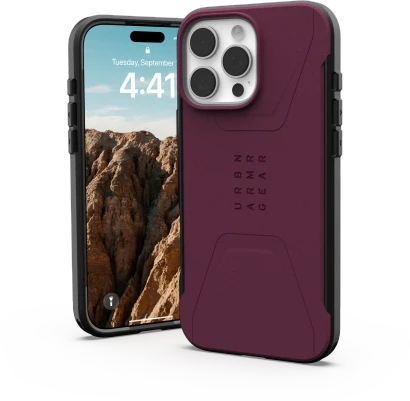 Urban Armor Gear UAG Civilian Magsafe Apple iPhone 16 Pro Max - dėklas telefonui raudonos spalvos