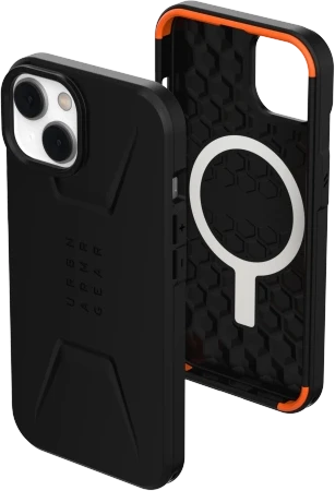 UAG Urban Armor Gear dėklas CIVILIAN, suderinamas su „MagSafe“, skirtas IPHONE 14 Plus, juodas