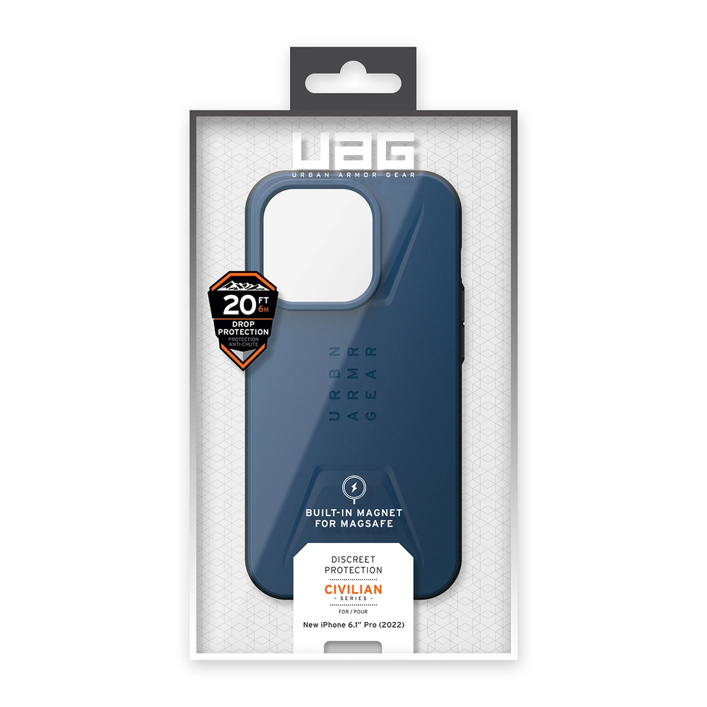 Urban Armor Gear UAG Civilian MagSafe Apple iPhone 14 Pro - dėklas telefonui mėlynos spalvos