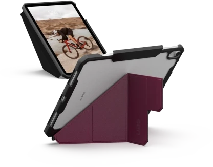Urban Armor Gear UAG Essential Armor Dėklas su stovu ir Apple Pieštuko laikikliu iPad Air 11" 2024 - raudonos spalvos