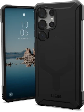 UAG Urban Armor Gear ESSENTIAL ARMOR MAGNET dėklas su įmontuotu magnetiniu moduliu, skirtu SAMSUNG S25 Ultra 5G juodas