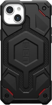 UAG Urban Armor Gear dėklas MONARCH, skirtas IPHONE 15 Plus, juodas, kevlarinis