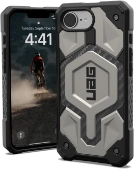 UAG Urban Armor Gear dėklas MONARCH PRO suderinamas su MagSafe, skirtas IPHONE 16e titanium