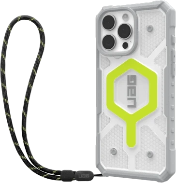 Urban Armor Gear UAG Pathfinder dėklas telefonui skaidrus Magsafe Bundle Lanyard Apple iPhone 16 Pro Max - dėklas telefonui žalios spalvos