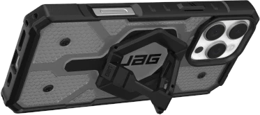 Urban Armor Gear UAG Pathfinder dėklas telefonui skaidrus Magsafe Bundle Magnetic Ring su stoveliu Apple iPhone 16 Pro Max - dėklas telefonui juodos spalvos