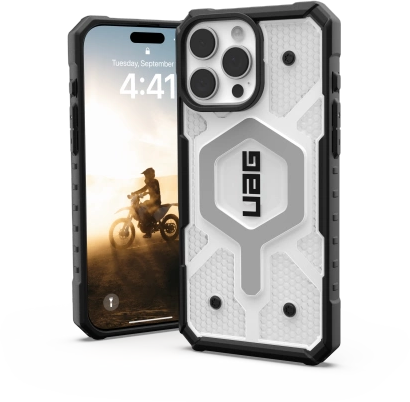 Urban Armor Gear UAG Pathfinder Clear Magsafe Apple iPhone 16 Pro Max - dėklas teleofnui baltos spalvos