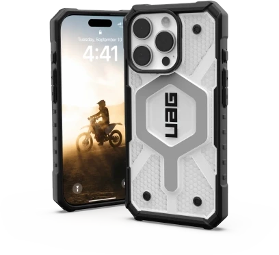 Urban Armor Gear UAG Pathfinder Clear Magsafe Apple iPhone 16 Pro - dėklas teleofnui baltos spalvos