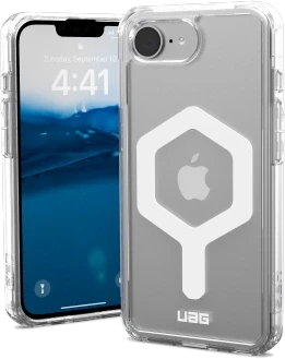 UAG Urban Armor Gear dėklas PLYO suderinamas su MagSafe, skirtas IPHONE 16e ice/baltas