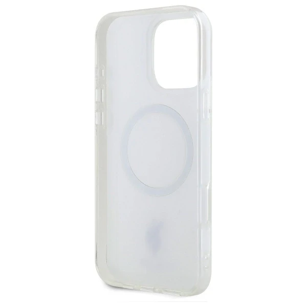 Us Polo Assn US Polo IML Ring MagSafe Apple iPhone 16 Pro Max - dėklas telefonui baltos spalvos
