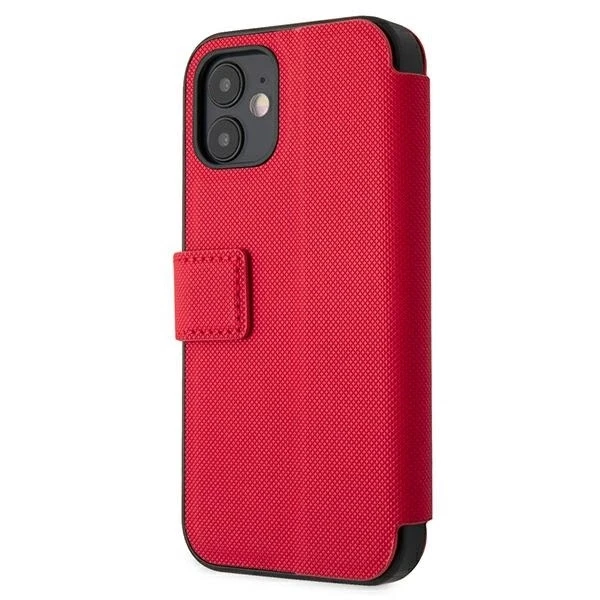 Us Polo Assn US Polo USFLBKP12SPUGFLRE Apple iPhone 12 mini 5,4" telefono dėklas raudonos spalvos book Polo Embroidery Collection