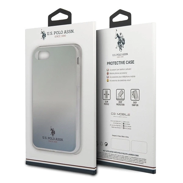 Dėklas „Us Polo Assn“ „US Polo“ USHCI8TRDGLB „Apple iPhone 7/8/SE 2020/SE 2022“ mėlynas gradiento rašto kolekcija