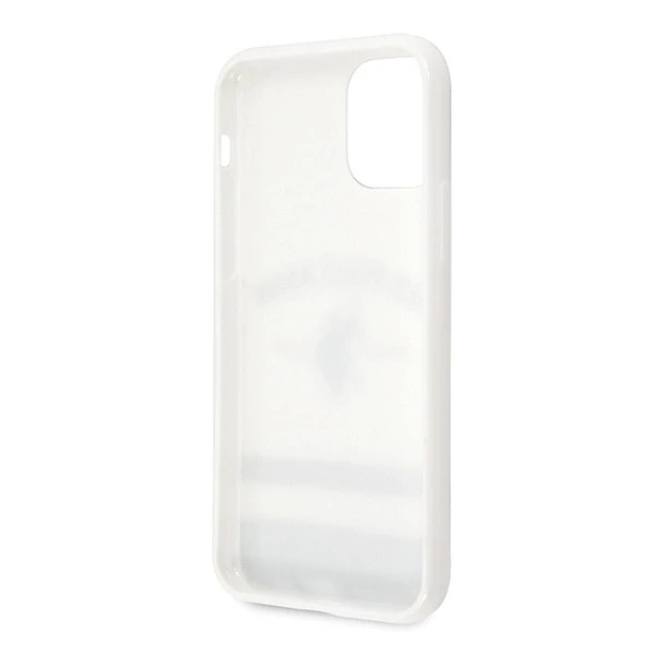 Dėklas Us Polo Assn US Polo USHCN58PCSTRB Apple iPhone 11 Pro baltos spalvos Tricolor Pattern Collection