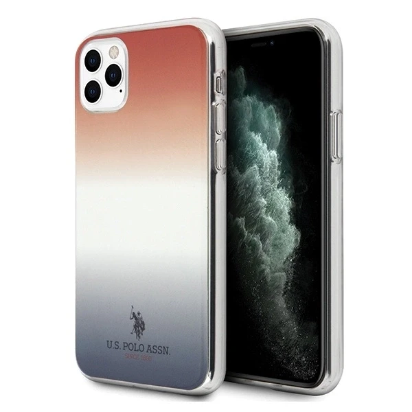 Dėklas Us Polo Assn US Polo USHCN58TRDGRB Apple iPhone 11 Pro mėlynas&raudonos spalvos Gradient Pattern Collection