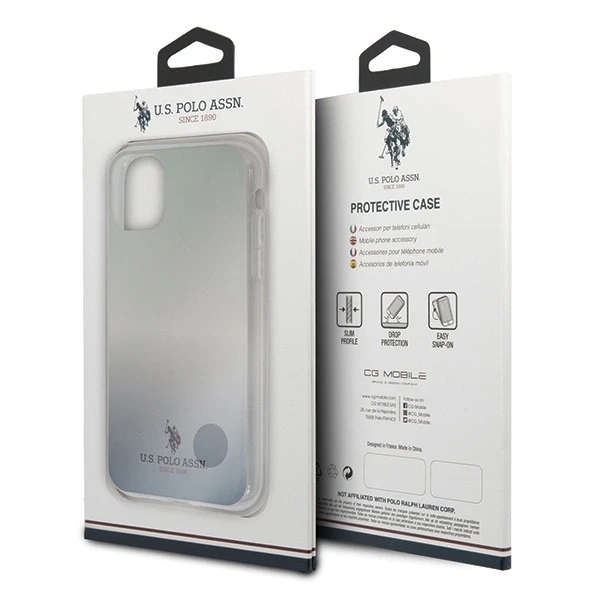 Dėklas „Us Polo Assn“ „US Polo“ USHCN61TRDGLB „Apple iPhone 11“ mėlynas, gradiento rašto kolekcija