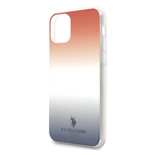Dėklas US Polo Assn US Polo USHCN61TRDGRB iPhone 11 raudonai mėlyna / mėlyna ir raudona gradiento raštų kolekcija