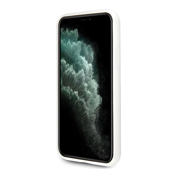 Dėklas „Us Polo Assn US Polo USHCN65 PCSTRB“ „Apple iPhone 11 Pro Max“ baltos spalvos trispalvių raštų kolekcija