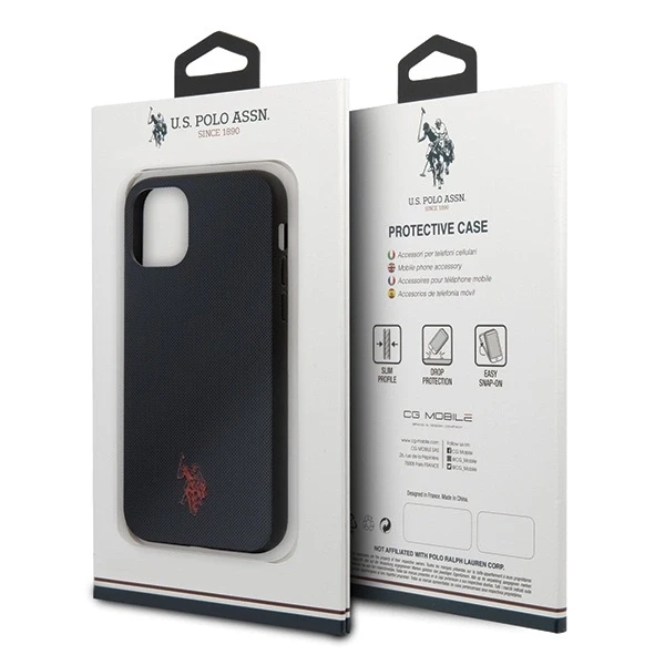 Dėklas „Us Polo Assn“ „US Polo“ USHCN65 PUNV „Apple iPhone 11 Pro Max“ tamsiai mėlynas „Polo Type“ kolekcija