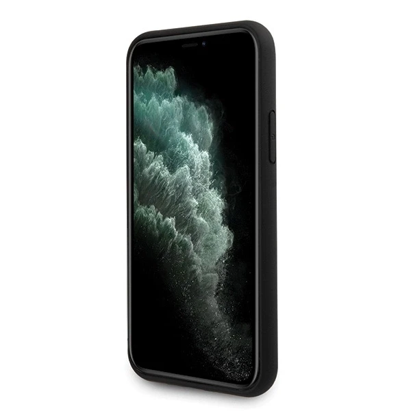 Dėklas „Us Polo Assn US Polo“ USHCN65SLHRBK „iPhone 11 Pro Maxjuodos spalvos silikoninė kolekcija“
