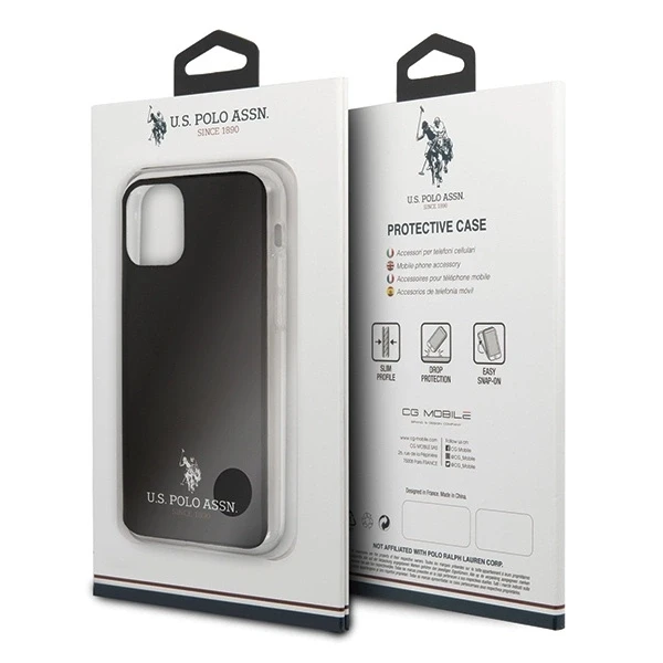 Dėklas Us Polo Assn US Polo USHCN65TPUBK iPhone 11 Pro Max juoda/juodas Shiny