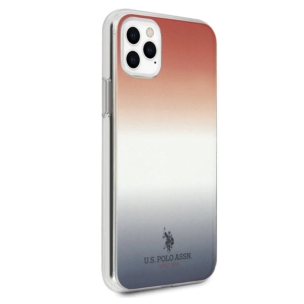 Dėklas Us Polo Assn US Polo USHCN65TRDGRB Apple iPhone 11 Pro Max mėlynas&raudonos spalvos Gradient Pattern Collection