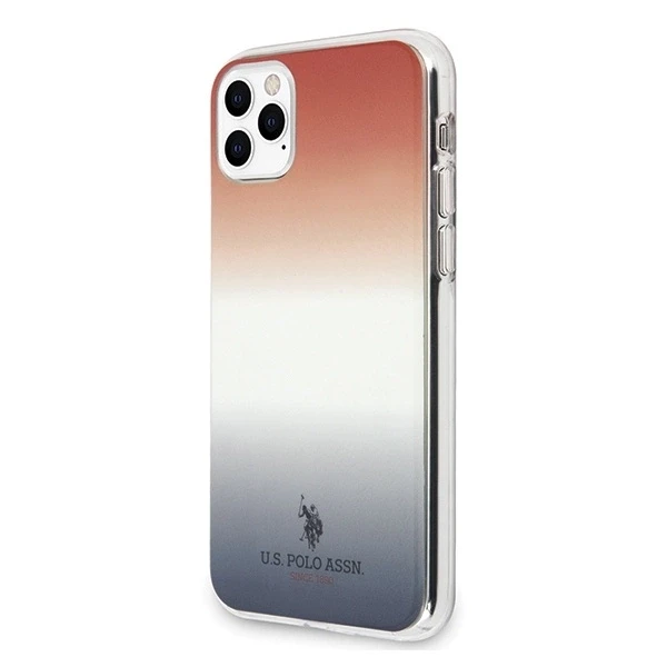Dėklas Us Polo Assn US Polo USHCN65TRDGRB Apple iPhone 11 Pro Max mėlynas&raudonos spalvos Gradient Pattern Collection
