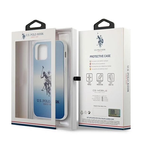 Us Polo Assn US Polo USHCP12SPCDGBL Apple iPhone 12 mini 5,4" telefono dėklas mėlynos spalvos Gradient Collection